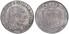 NAPOLI. Ferdinando IV di Borbone (1759-1816). 120 Grana 1795 Festoni aperti. AG (g 27,49). Magliocca 257a; Gig.60c . RR. Gradevole patina e fondi luce...