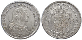NAPOLI. Ferdinando IV di Borbone (1759-1816). 60 Grana 1788. AG. Magliocca 265; Gig. 82a. RR In slab PCGS MS 64. Ex asta NAC 130 del 02/12/2021 lotto ...