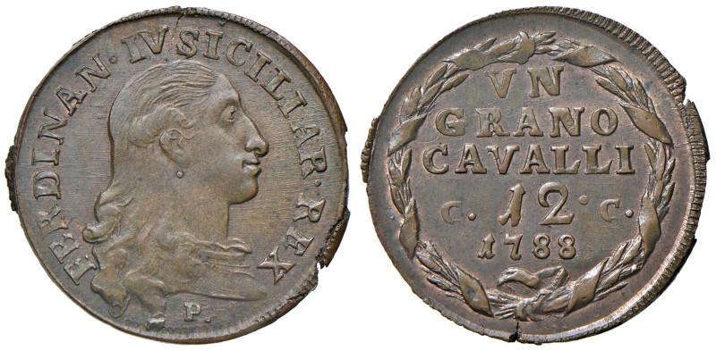 NAPOLI. Ferdinando IV di Borbone (1759-1816). 12 Cavalli 1788. CU (g 6,24).Magli...