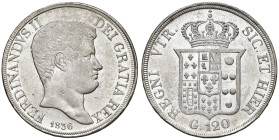 NAPOLI. Ferdinando II di Borbone (1830-1859). 120 Grana 1836. AG (g 27,62). Magliocca 542; Gig.61.
SPL/SPL+