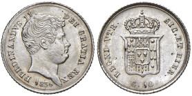 NAPOLI. Ferdinando II di Borbone (1830-1859). 10 Grana 1836. AG (g 2,30). Magliocca 632; Gig.149.
SPL+