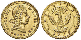 PALERMO. Carlo III d'Asburgo (1734-1759). Oncia 1733. AU (g 4,44). Sp. 51. Esemplare di notevole conservazione.
qFDC