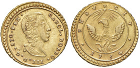 PALERMO. Carlo di Borbone (1734-1759). Oncia 1734. AU (g 4,40). Gig. 8. Con cartellino Numismatica de Falco.
BB