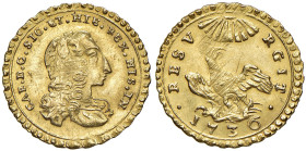 PALERMO. Carlo di Borbone (1734-1759). Oncia 1736. AU (g 4,45). Gig. 12bis.
qFDC