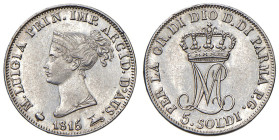 PARMA. Maria Luigia d'Austria (1815-1847). 5 Soldi 1815. AG (g 1,24). Gig. 12. 
SPL