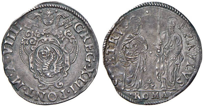 ROMA. Gregorio XIII (1572-1585). Giulio. AG (g 3,14). Munt. 121b.
BB+