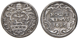 ROMA. Innocenzo XI (1676-1689). Mezzo Grosso 1686. AG (g 0,75). Munt. 211, MIR 2039/10.
BB