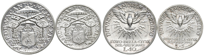 ROMA. Sede Vacante (1939). 10 e 5 Lire 1939. AG. Gig. 94;95.
FDC