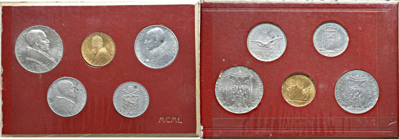 ROMA. PIO XII (1939-1958). Serie completa di 5 valori 1950 an. IVB. Da 100 Lire ...