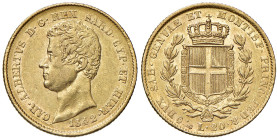 REGNO DI SARDEGNA. Carlo Alberto (1831-1849). 20 Lire 1842 Genova AU. Gig.34. 
BB/SPL