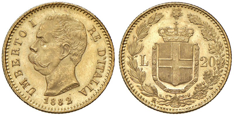 REGNO D'ITALIA. Umberto I (1878-1900). 20 Lire 1882. AU. Gig.12.
qFDC