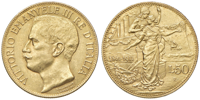 REGNO D'ITALIA. Vittorio Emanuele III (1900-1943). 50 Lire 1911. AU. Gig.19. R
...