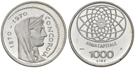 REPUBBLICA (dal 1946). 1000 Lire 1970 Prova. AG. Gig. P1. R Periziata Antonio Rennella FDC.
FDC