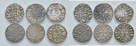 GENOVA. Lotto di 6 monete. Repubblica (1139-1339). Denaro. MI. MIR 16.