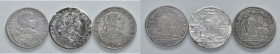 NAPOLI. Lotto di 3 monete. 10 Grana 1683, 1684 X 2. AG. Magliocca 32a; 33; 34.