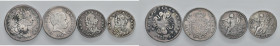 NAPOLI. Lotto di 4 monete. 10 Grana 1755, 5 grana 1758, 1759, 10 Grana 1826. AG. Gig. 44; 47; 48; 13.