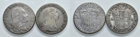 NAPOLI. Lotto di 2 monete. 60 Grana 1792 e 1798. AG. Gig. 84; 90.