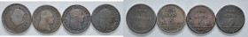 NAPOLI. Lotto di 4 monete. 6 Tornesi 1800, 1801, 1803, 8 Tornesi 1816. CU. Gig, 118a; 119; 121;116.