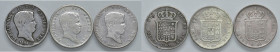 NAPOLI. Lotto di 3 monete. 60 Grana 1832, 1833 e 1834. AG. Gig. 92;93;94.