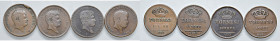 NAPOLI. Lotto di 4 monete. 5 Tornesi 1839, 1848, 1853 e 1857. CU. Gig. 215; 224; 227a; 229.