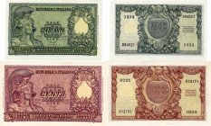 REPUBBLICA. Coppia 100 e 50 lire ITALIA ELMATA 31/12/1951. Gig BS 24B, BS 23B.
SUP-qFDS