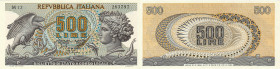 REPUBBLICA. 500 lire ARETUSA 20-06-1966. Gig. BS-25A. Carta di ottima qualità, colori vivaci.
qFDS