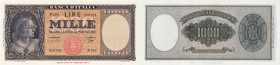 REPUBBLICA. 1000 lire ITALIA (MEDUSA) 25-09-1961. Gig. BI-54e. Colori vivi, carta di ottima consistenza, lievissima ondulazione centrale altrimenti FD...