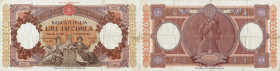 REPUBBLICA. 10.000 lire REGINE DEL MARE. 24-03-1962. Gig.BI-73T. Carta croccante di buona qualità, inchiosti vivi, pieghe.
BB+
