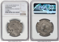 Charles & Johanna "Late Series" 4 Reales ND (1548-1556) L-Mo AU Details (Environmental Damage) NGC, Mexico City mint, Cal-136. 12.08gm. HID09801242017...