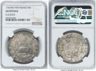 Charles III 8 Reales 1762 Mo-MM AU Details (Cleaned) NGC, Mexico City mint, KM105. Tip of cross between H and I in legend. A handsome piece when viewe...