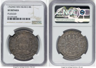 Charles III 8 Reales 1762 Mo-MM XF Details (Plugged) NGC, Mexico City mint, KM105, Cal-1080. Tip of cross between H and I in legend. A key date within...