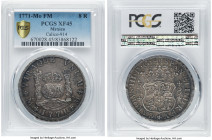 Charles III 8 Reales 1771 Mo-FM XF45 PCGS, Mexico City mint, KM105, Cal-1103. The final year of the "pillar" 8 Reales in Mexico represented here by a ...