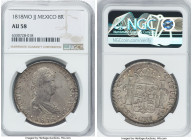 Ferdinand VII 8 Reales 1818 Mo-JJ AU58 NGC, Mexico City mint, KM111, Cal-1333. A near-Mint State piece showing luminous recesses glowing under the dov...
