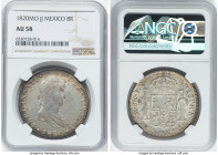 Ferdinand VII 8 Reales 1820 Mo-JJ AU58 NGC, Mexico City mint, KM111, Cal-1336. Shy of a Mint State designation and graced by an outer-peripheral rainb...