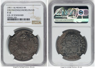 War of Independence Counterstamped 8 Reales ND (1811-1814) F12 NGC, KM285.2. Chilpanzingo Type A and Morelos monogram Type A counterstamped (VS Standa...
