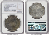 Republic 8 Reales 1846 GC-MP VF Details (Damaged) NGC, Guadalupe y Calvo mint, KM377.7, DP-GC03. Second die style of 1845-1846 with normal pointed cap...