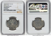 San Luis Potosi silver "Los Héroes de la Patria" Medal 1828 AU Details (Cleaned) NGC, Grove-75a. 29mm. MEXICO LIBRE Personification of Mexico seated h...