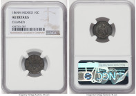 Maximilian 10 Centavos 1864-M AU Details (Cleaned) NGC, Mexico City mint, KM386.1. First date of two-year type from the most available mint, retoned i...