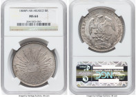Republic 8 Reales 1888 Pi-MR MS64 NGC, Potosi mint, KM377.12, DP-Pi79. Invigorated by eye appeal, this crisp near-gem whirls with underlying bloom. On...