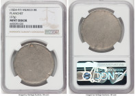 Republic Mint Error - Planchet 8 Reales ND (1824-1897) NGC, 27gm. Displaying a gouge at 12 o'clock on the obverse and complete edge detailing. HID0980...
