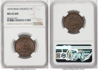 Republic Centavo 1879/8-Mo MS65 Brown NGC, Mexico City mint, KM391.6. The sole straight-graded representative in both NGC and PCGS census' presenting ...
