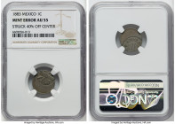 Republic Mint Error - Struck 40% Off Center Centavo 1883-Mo AU55 NGC, Mexico City mint, KM392. Two year type. HID09801242017 © 2022 Heritage Auctions ...