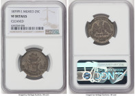 Republic 25 Centavos 1879 Pi-E VF Details (Cleaned) NGC, Potosi mint, KM406.8. The only specimen graded at NGC, exhibiting rub to the high points but ...