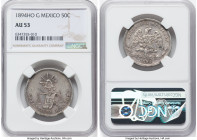 Republic 50 Centavos 1894 Ho-G AU53 NGC, Hermosillo mint, KM407.5. Attainable example of this elusive issue, sharply struck and now displaying even we...