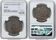 Republic Peso 1873 Go-S XF45 NGC, Guanajuato mint, KM408.4. HID09801242017 © 2022 Heritage Auctions | All Rights Reserved