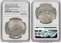 Republic Mint Error - Struck 30% Off Center Peso 1899 Zs-FZ UNC Details (Tooled) NGC, Zacatecas mint, KM409.3. Displaying tooling, bag marks, and some...