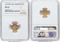 Republic gold Peso 1872 Mo-M/C MS62 NGC, Mexico City mint, KM410.5. Mintage: 3,000. HID09801242017 © 2022 Heritage Auctions | All Rights Reserved