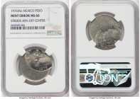Estados Unidos Mint Error - Struck 40% Off Center Peso 1976-Mo MS66 NGC, Mexico City mint, KM460. HID09801242017 © 2022 Heritage Auctions | All Rights...