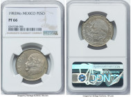 Estados Unidos Proof Peso 1983-Mo PR66 NGC, Mexico City mint, KM460. Appreciably frosted motifs, with underlying sunset tones revealing on obverse fie...