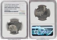 Estados Unidos Mint Error - Struck 40% Off Center Peso ND (1970-1983)-Mo UNC Details (Reverse Wheel Mark) NGC, Mexico City mint, KM460. Reverse wheel ...